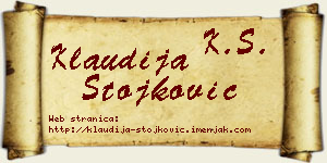 Klaudija Stojković vizit kartica
